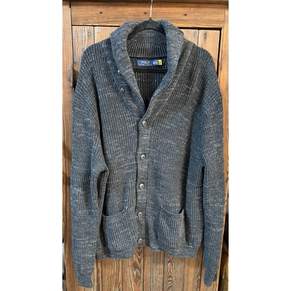 Polo Ralph Lauren Shawlragg Cotton Shawl Collar Cardigan Size XXL Authenticated
